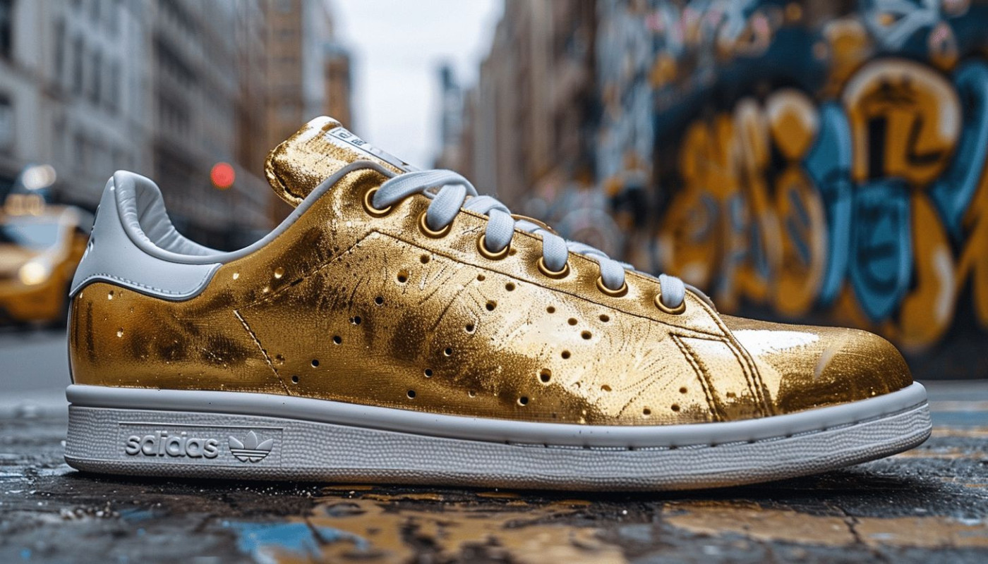 Vêtement - Découverte de la Stan Smith en or et blanche, l'éclat d'un classique revisité