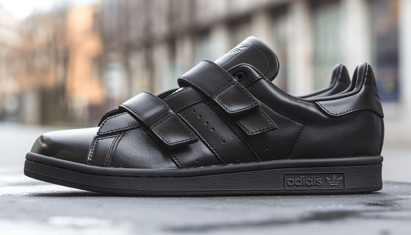 Vêtement - La tendance des Stan Smith à scratch noires : un choix de style et de confort
