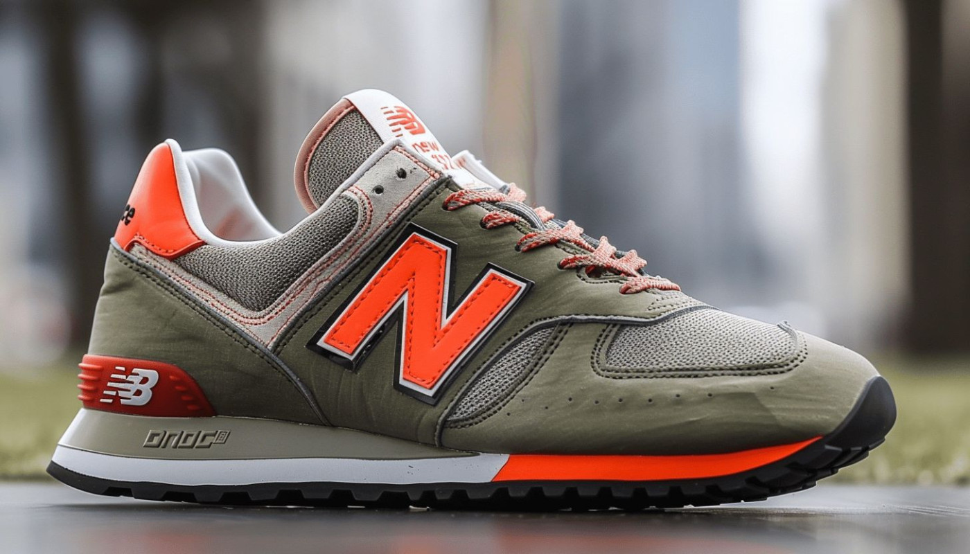 Accessoires - Le charme sportif de la New Balance 327 en teinte kaki et orange